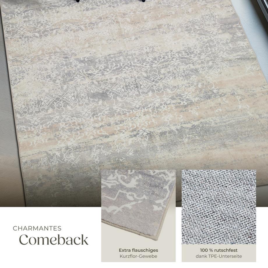 Tectake Tappeto vintage designer Dalia, pelo corto  