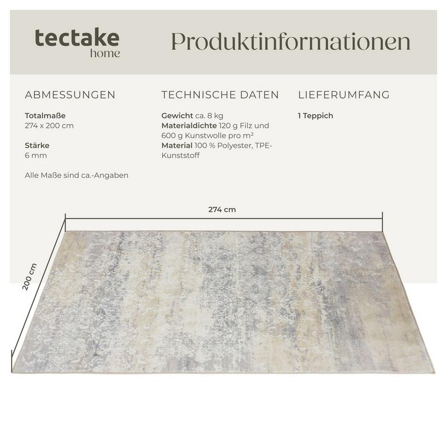 Tectake Tappeto designer vintage Dalia Diverse dimensioni  