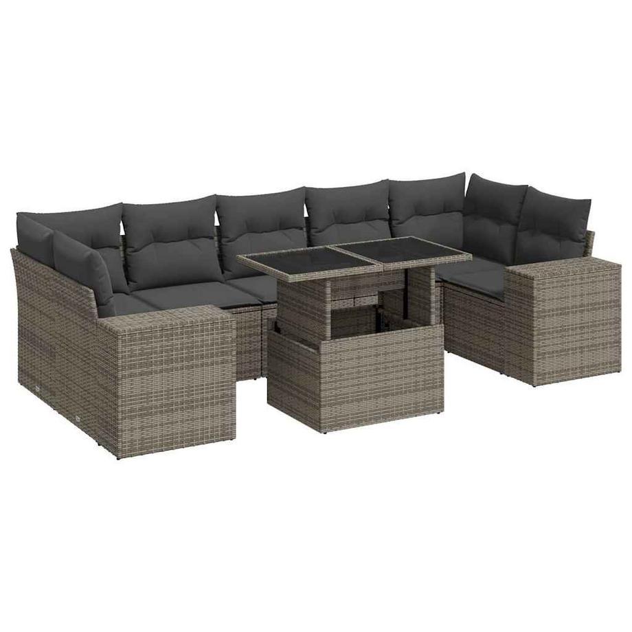 VidaXL set di divani da giardino Polirattan  