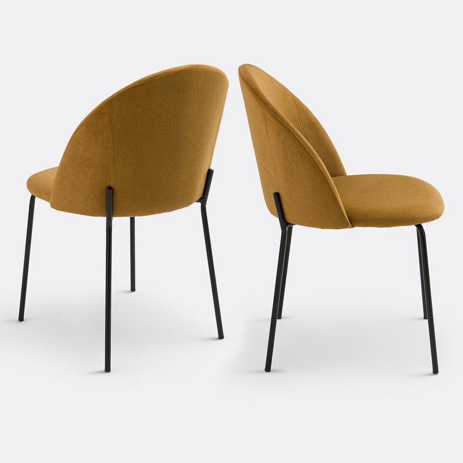 La Redoute Intérieurs Lot de 2 chaises velours  