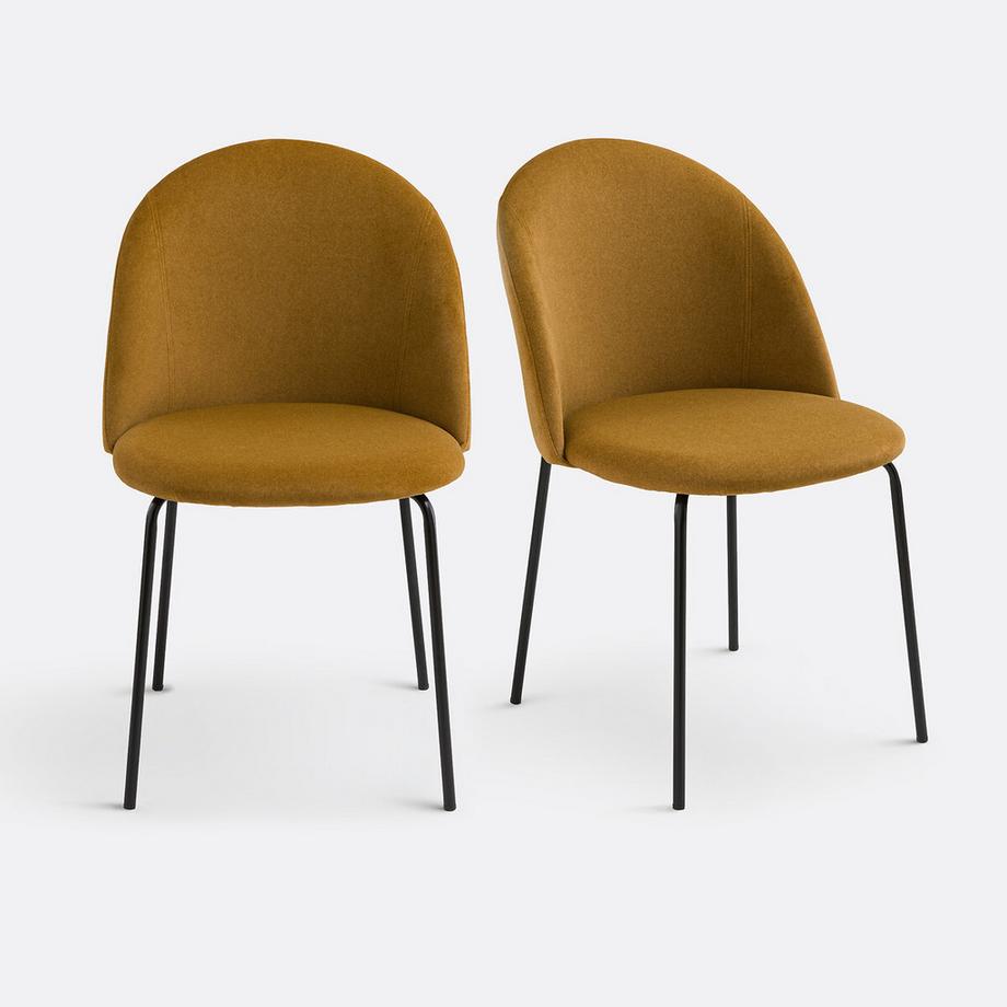 Lot de 2 chaises velours