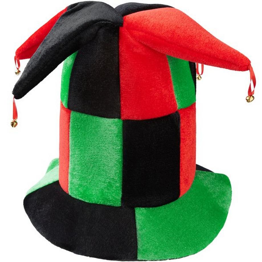 Tectake  Grand chapeau de fou à clochettes 