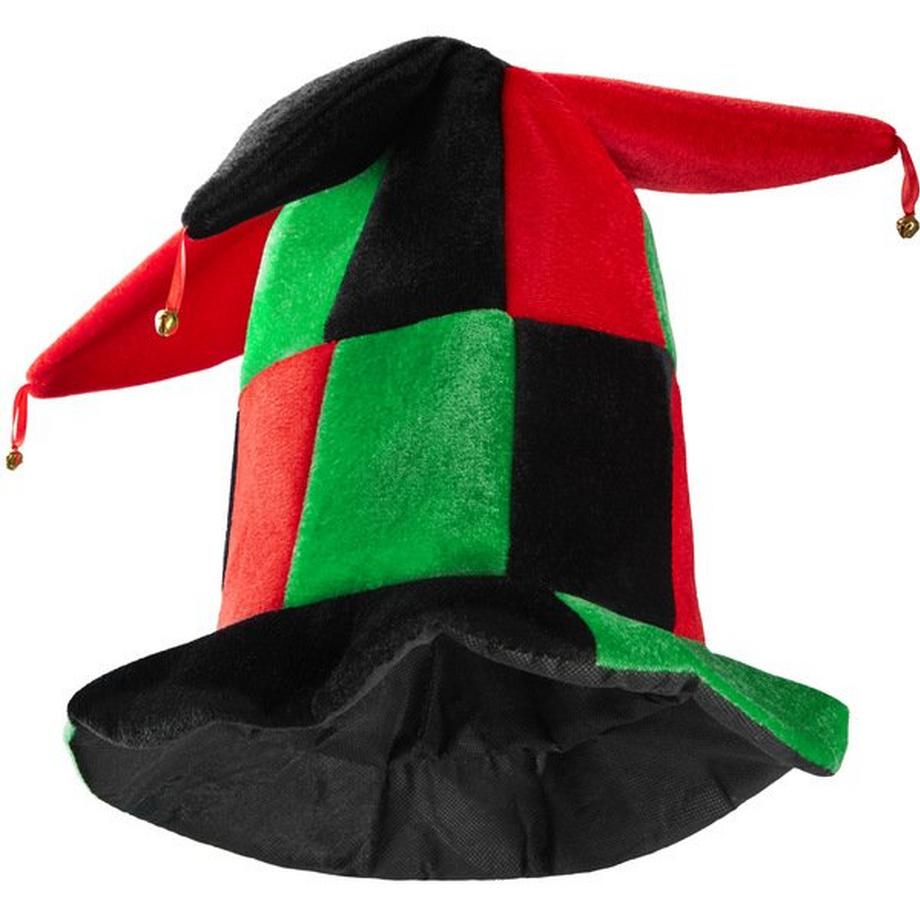 Tectake  Grand chapeau de fou à clochettes 