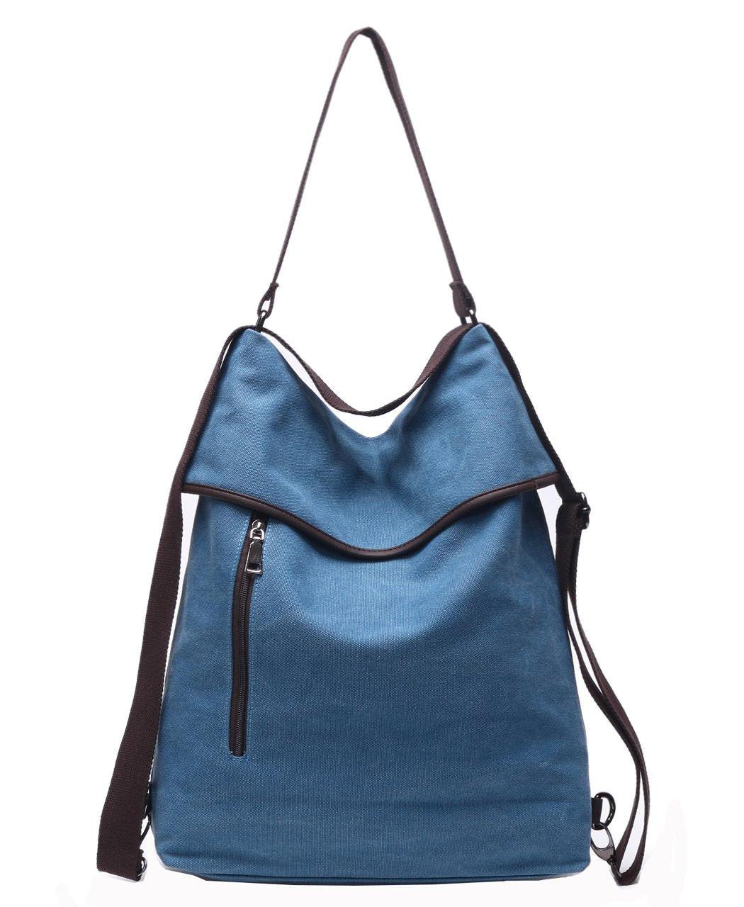 Only-bags.store Canvas Umhängetasche Rucksack Handtasche Vintage Anti-Diebstahl Hobo Tasche  