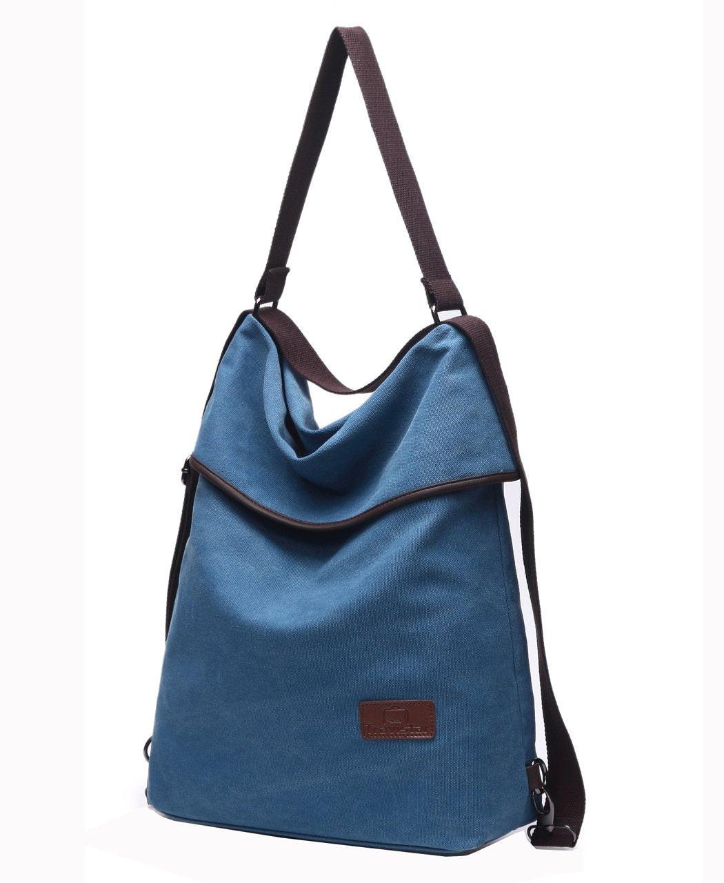 Only-bags.store Canvas Umhängetasche Rucksack Handtasche Vintage Anti-Diebstahl Hobo Tasche  