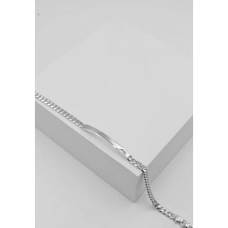 MUAU Schmuck  Bracelet d'identité tank or blanc 750, 19cm, 4mm 