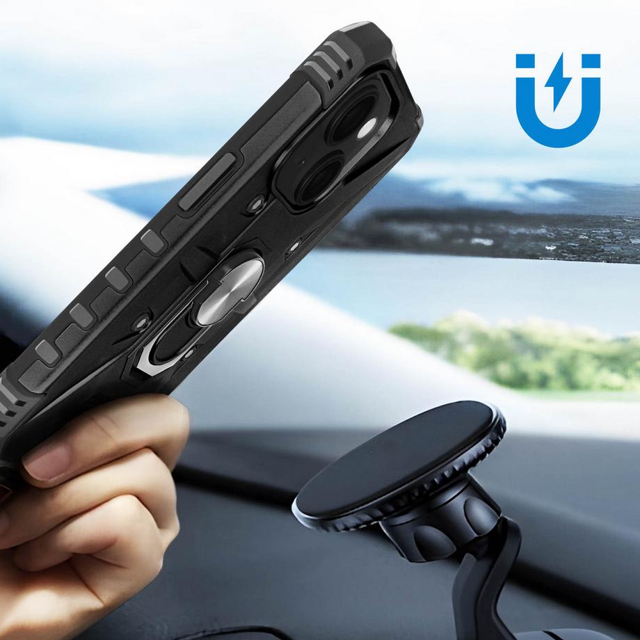 Avizar  Cover anello iPhone 15 Plus bumper 