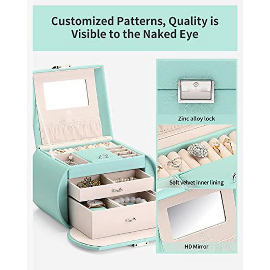 Only-bags.store  Romanisches Schmuckkasten Schmuckbox mit 2 Schubladen 