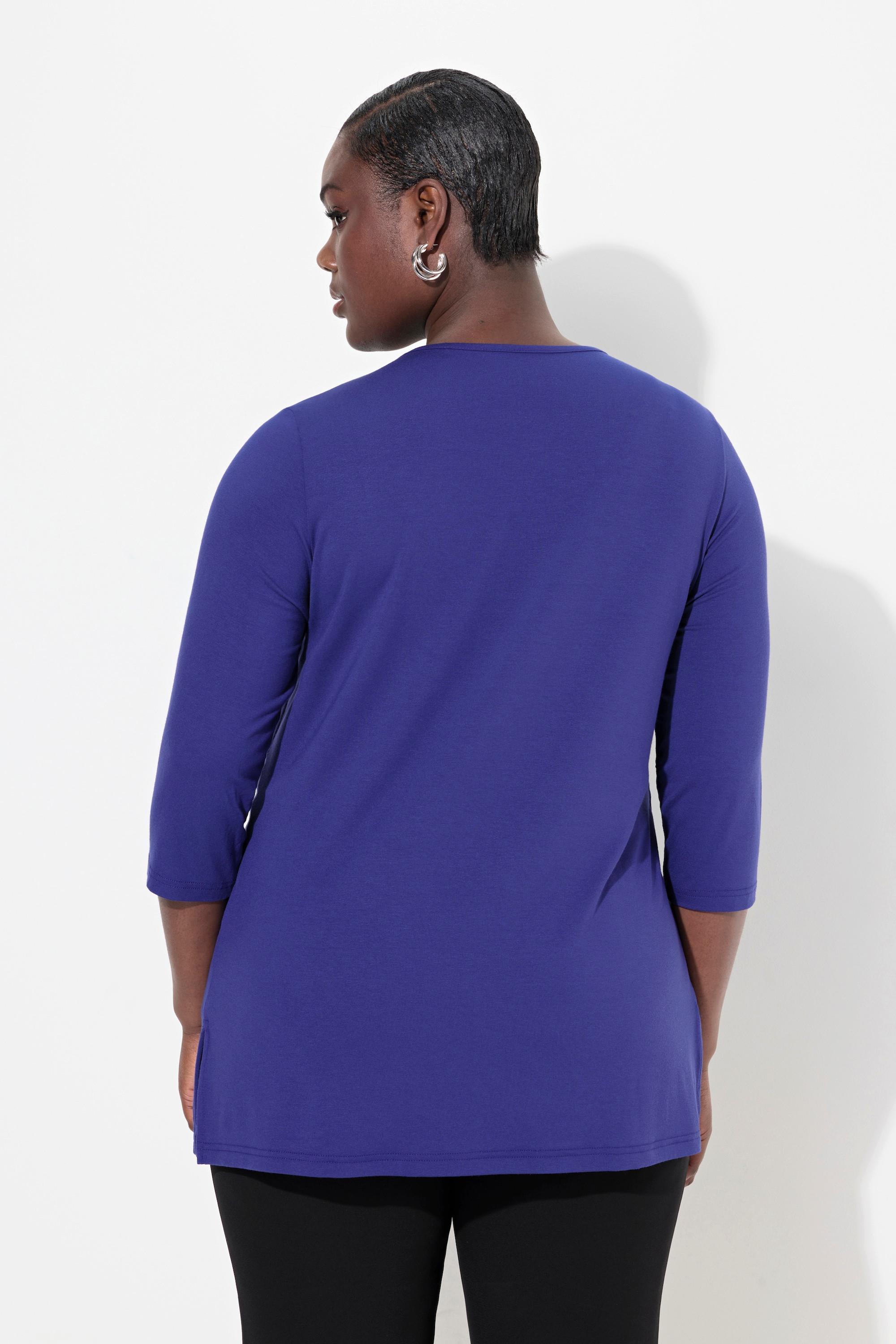 Ulla Popken Maglia Scollo Ampio Maniche 3/4  