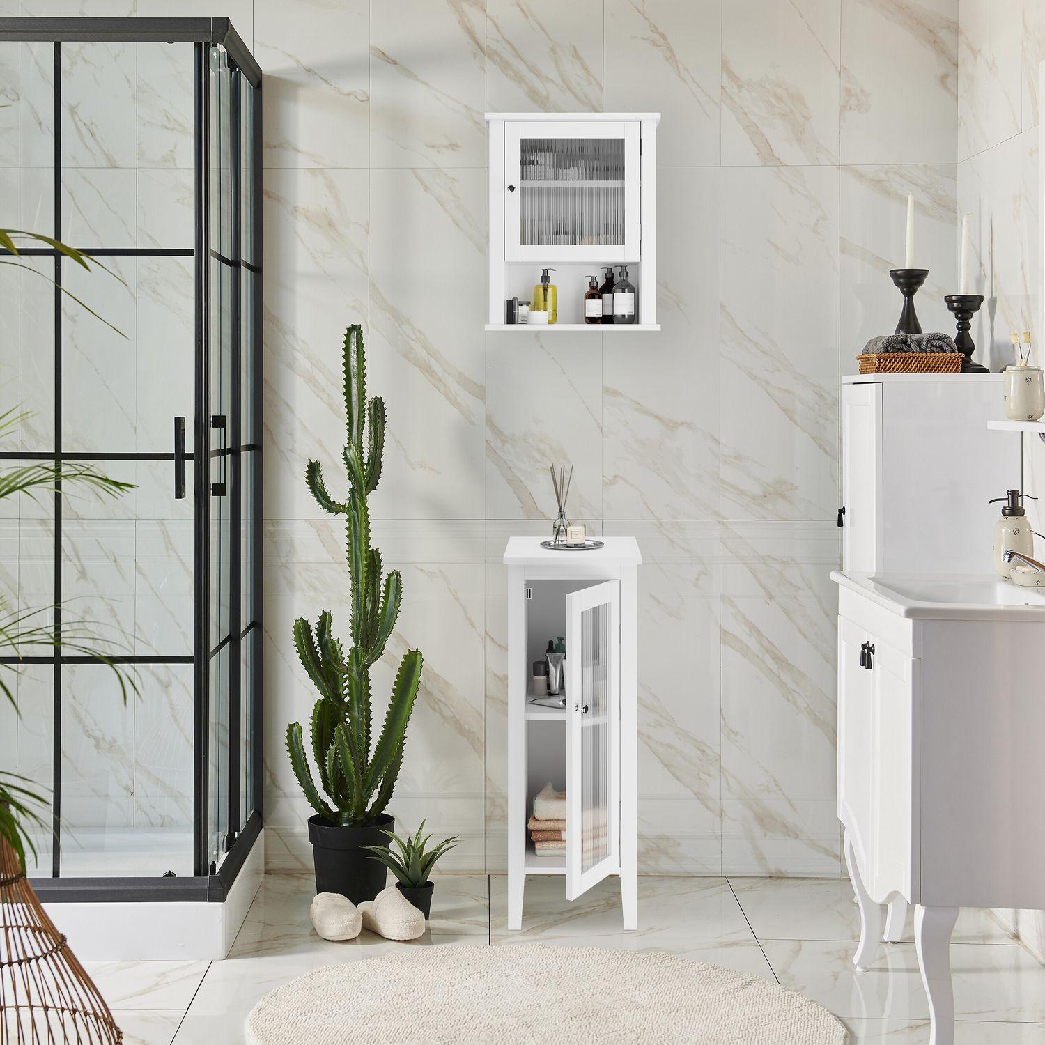 Northix Armoire murale de salle de bain, 3 étagères  