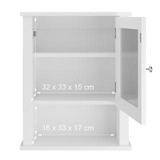 Northix Armoire murale de salle de bain, 3 étagères  