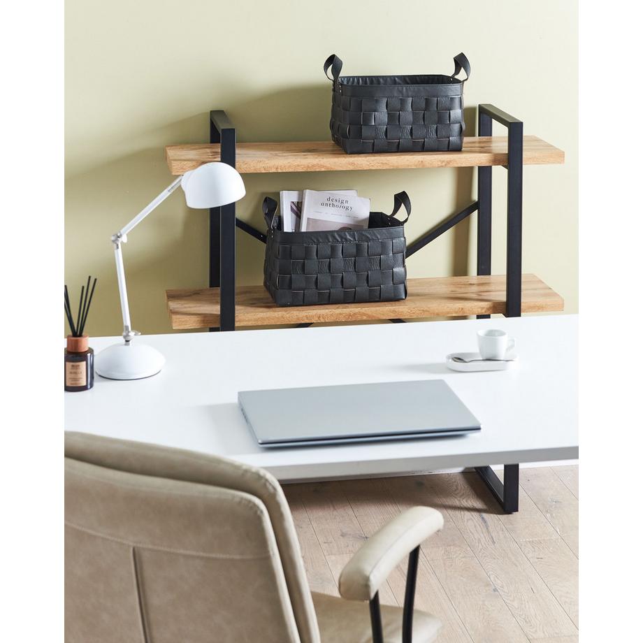 Beliani Korb, Büroaccessoires aus Kunstleder Retro SIPPAR  