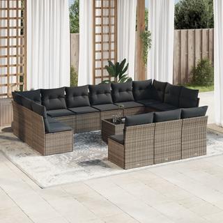 VidaXL set divano da giardino Polirattan  