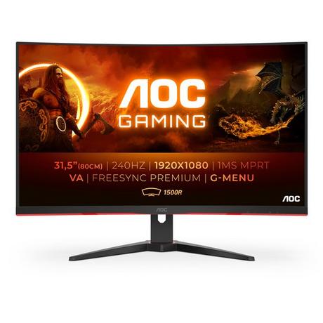 AOC  G2 C32G2ZE/BK écran plat de PC 80 cm (31.5") 1920 x 1080 pixels Full HD LED Noir, Rouge 