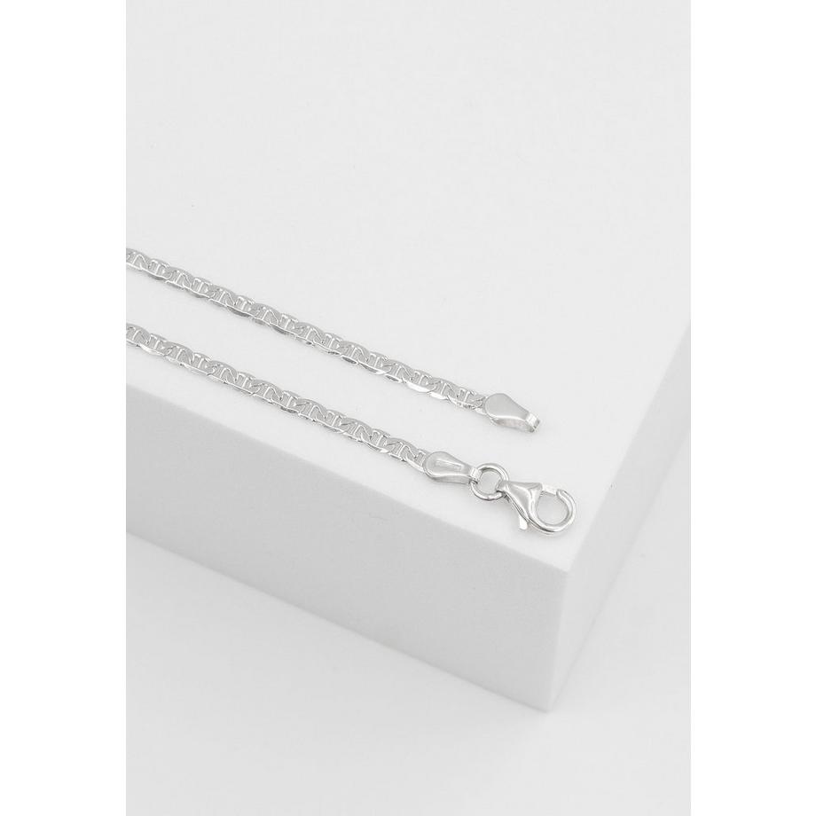 MUAU Schmuck  Collier Stäblipanzer Weissgold 750, 2.4mm, 45cm 