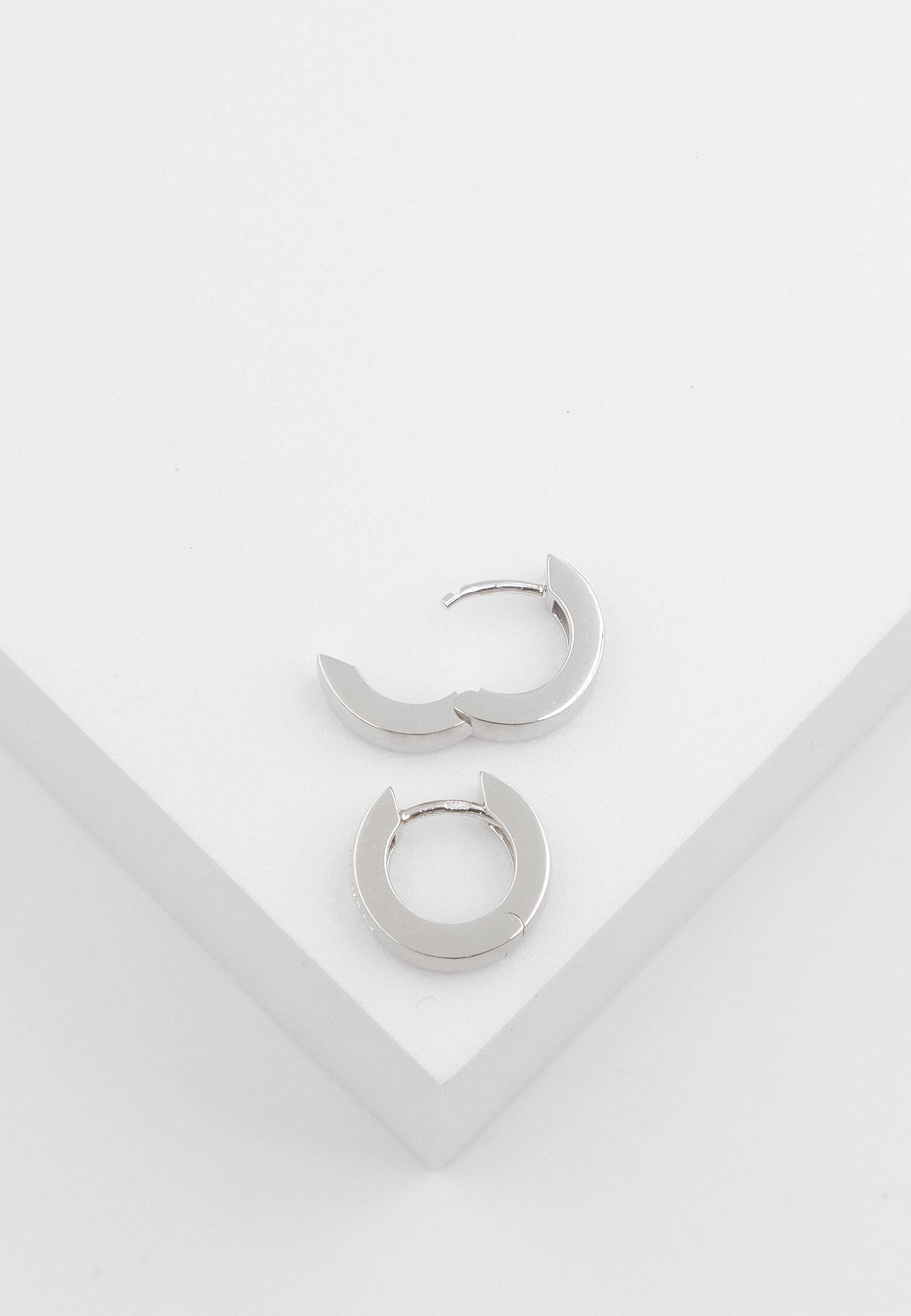 MUAU Schmuck  Creolen Weissgold 750 Diamant 0.12ct. 14mm 