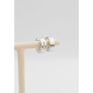 MUAU Schmuck  Creolen Weissgold 750 Diamant 0.12ct. 14mm 