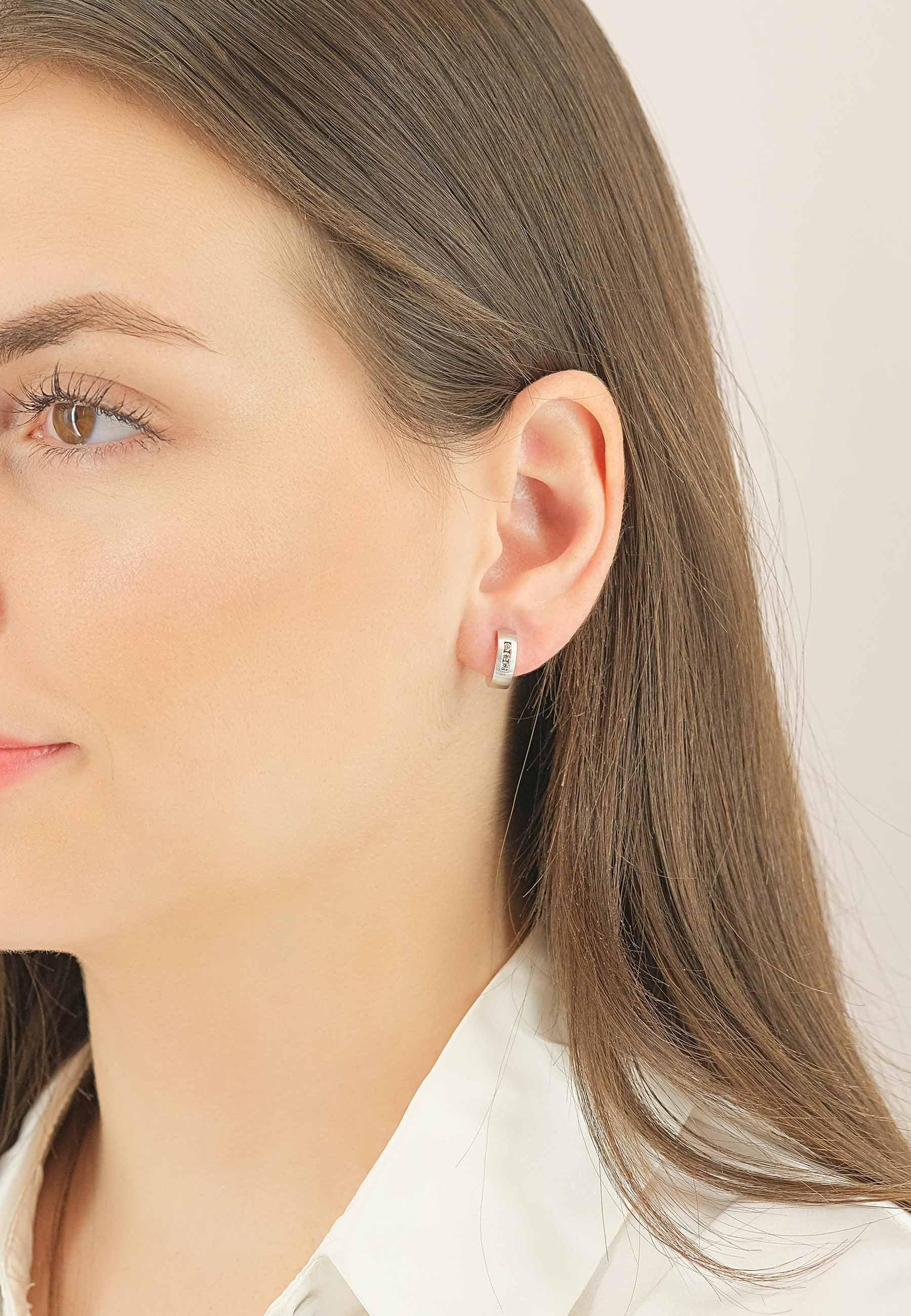 MUAU Schmuck  Creolen Weissgold 750 Diamant 0.12ct. 14mm 