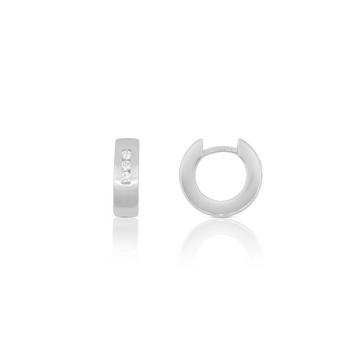 Creolen Weissgold 750 Diamant 0.12ct. 14mm