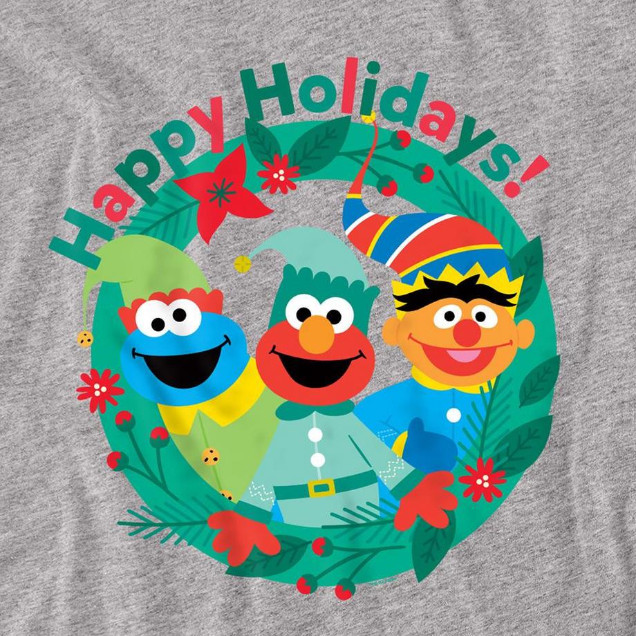 Sesame Street T-Shirt Manches Longues Happy Holidays  