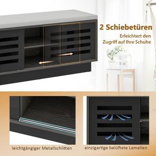 Northio Panca e scarpiera 2 in 1 con 6 scomparti e 3 ripiani regolabili 99,5 x 34,5 x 46 cm grigio  