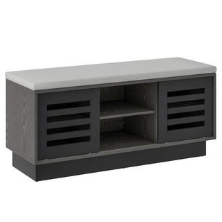 Northio Panca e scarpiera 2 in 1 con 6 scomparti e 3 ripiani regolabili 99,5 x 34,5 x 46 cm grigio  