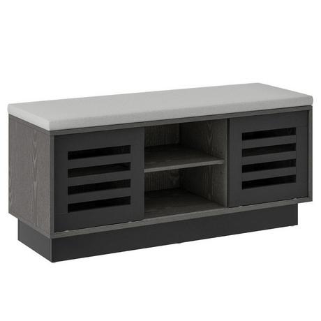 Northio Panca e scarpiera 2 in 1 con 6 scomparti e 3 ripiani regolabili 99,5 x 34,5 x 46 cm grigio  