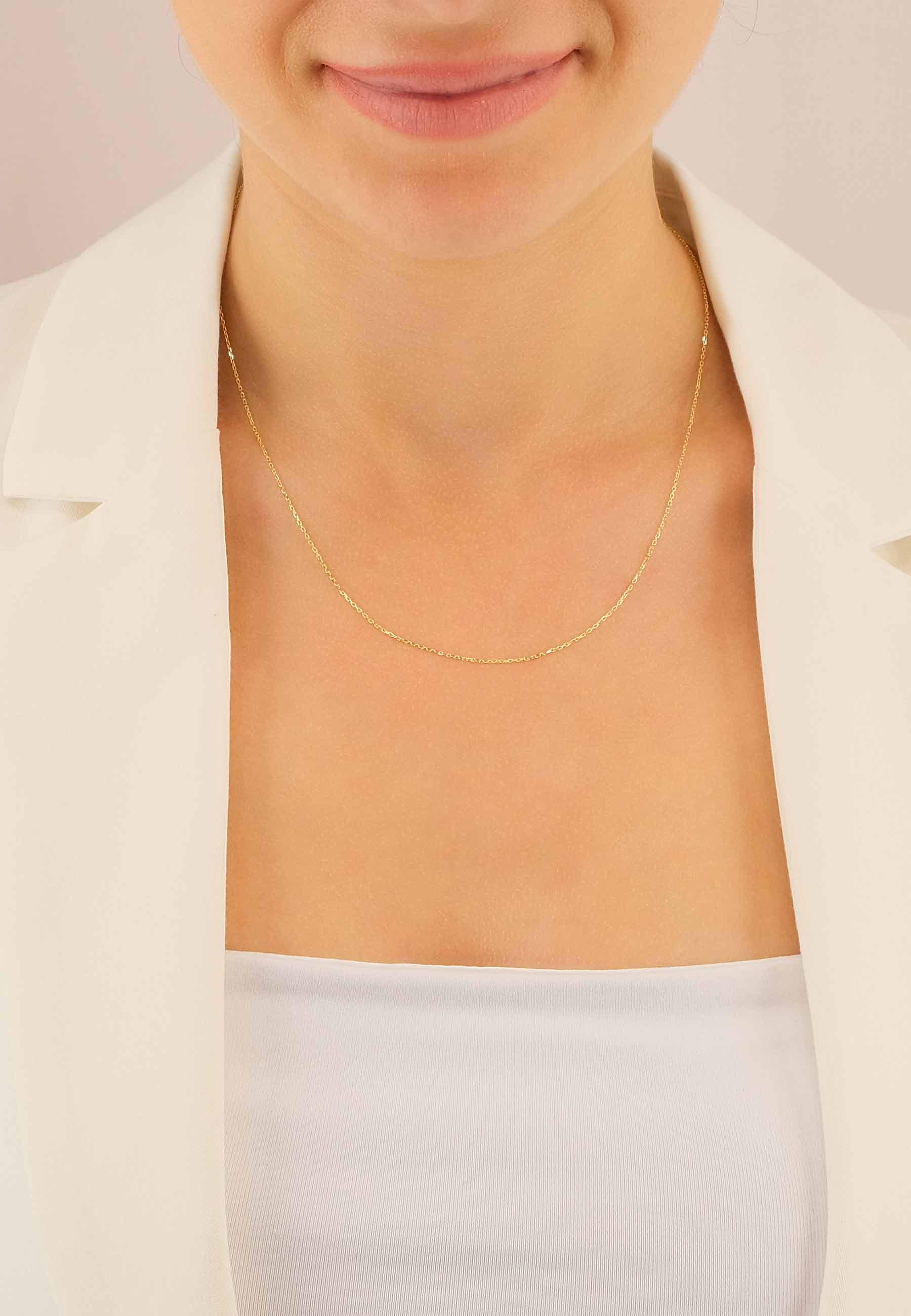 MUAU Schmuck  Collier Anker Gelbgold 750, 0.9mm, 40cm 