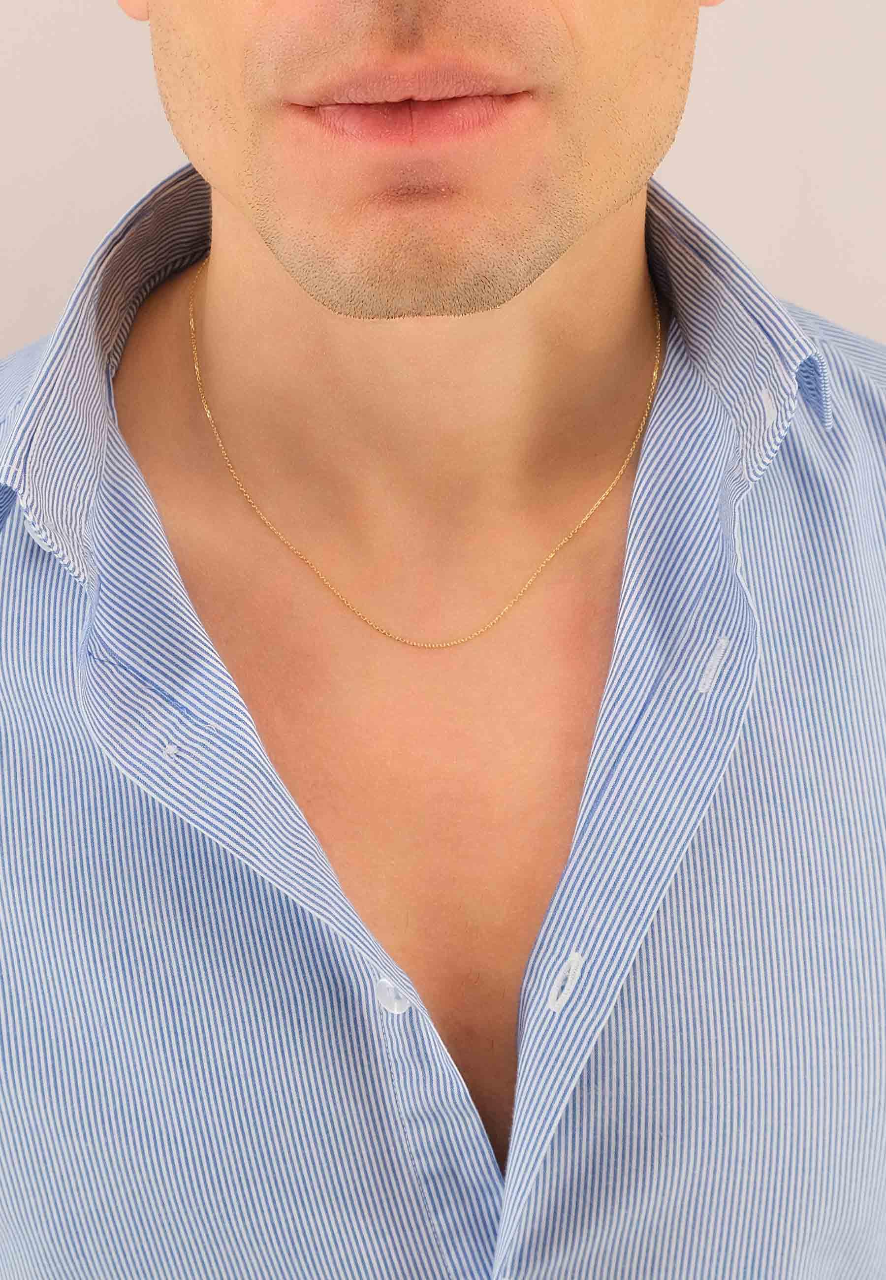 MUAU Schmuck  Collier Anker Gelbgold 750, 0.9mm, 40cm 