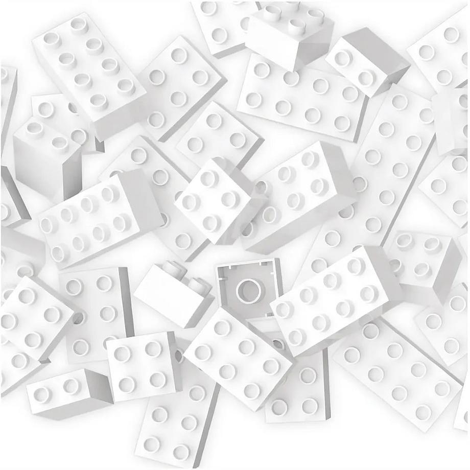 HUBELiNO  Bausteine Set Weiss (120Teile) 