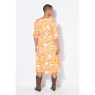 Studio Untold Midikleid A-Linie Color Zebraprint 3/4-Ärmel  