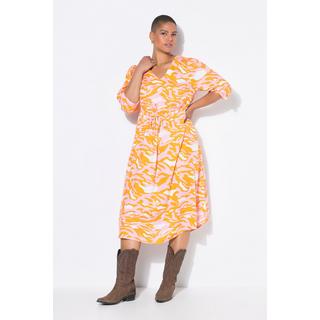 Studio Untold Midikleid A-Linie Color Zebraprint 3/4-Ärmel  