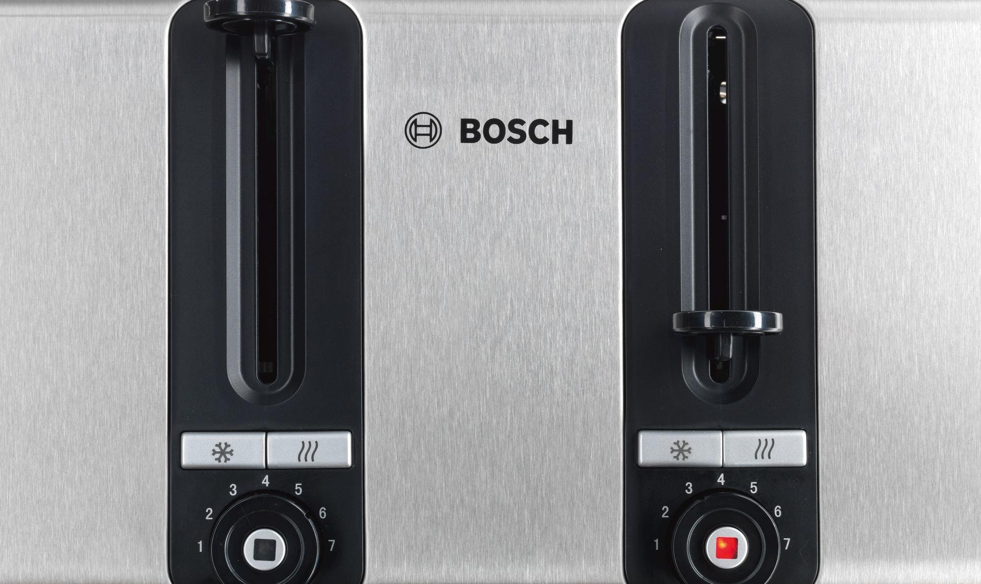 Bosch SDA Tostapane 4 bruciatori, Funzione toast Grigio, Nero  