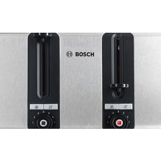 Bosch SDA Tostapane 4 bruciatori, Funzione toast Grigio, Nero  