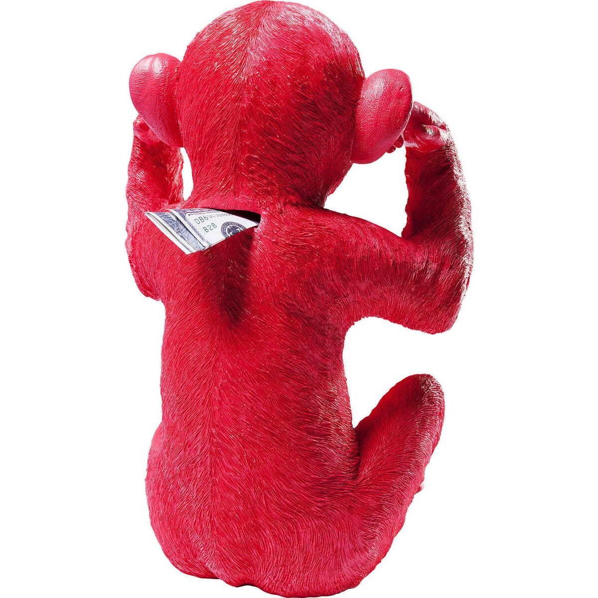 KARE Design Spardose Monkey Kikazaru Red  