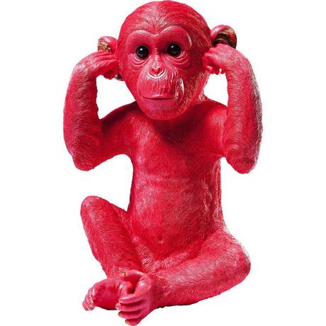 KARE Design Spardose Monkey Kikazaru Red  