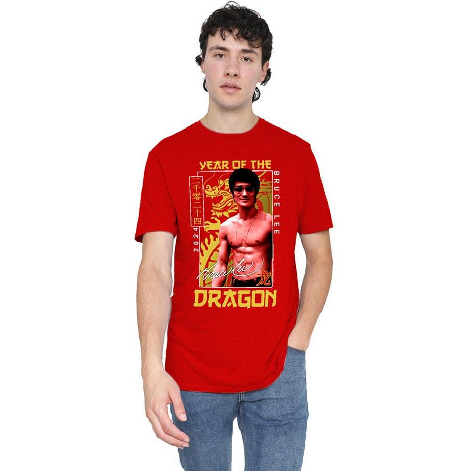 Bruce Lee  Year Of The Dragon Maglietta Incorniciato Erica 