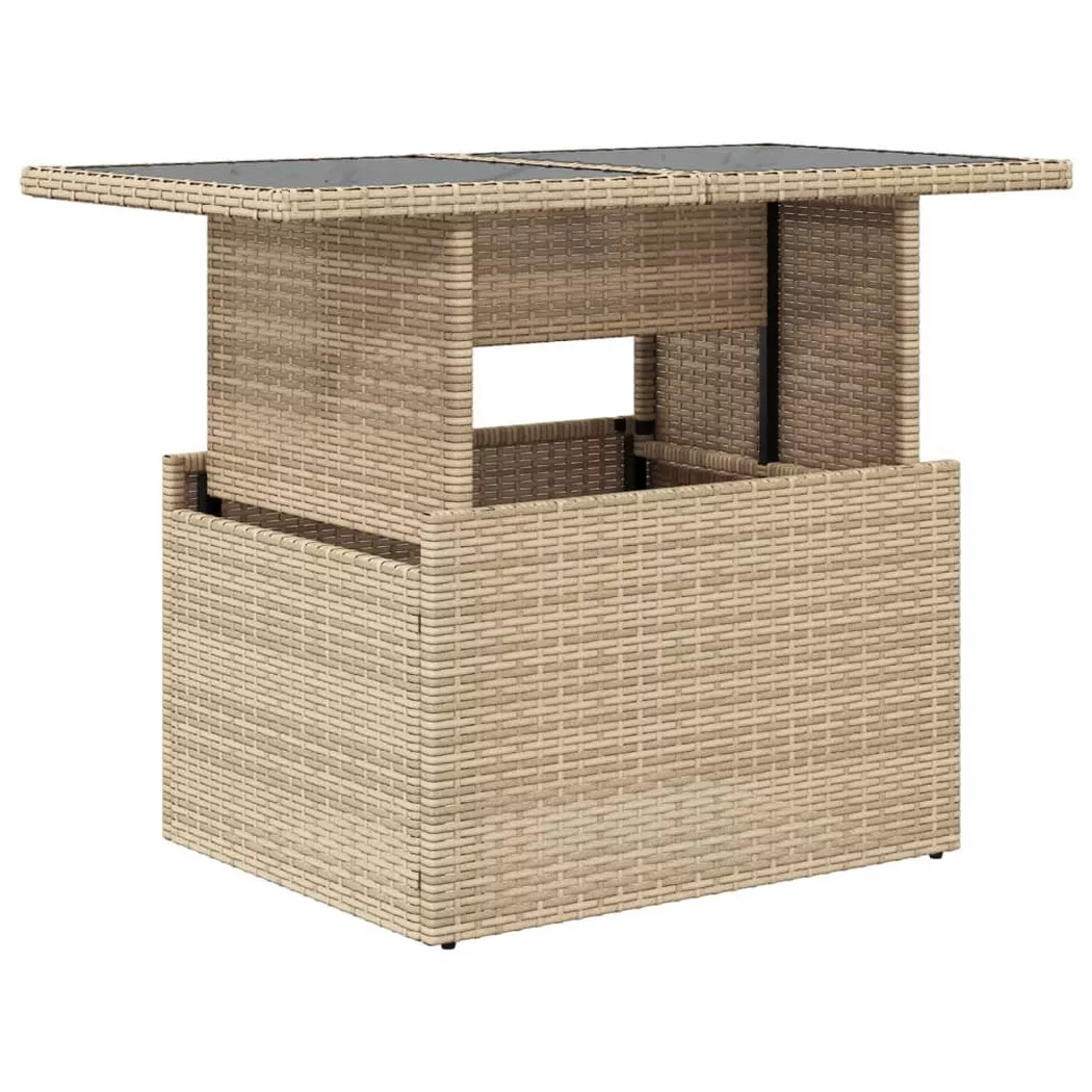 VidaXL - Table de jardin rotin synthétique, One Size, Beige