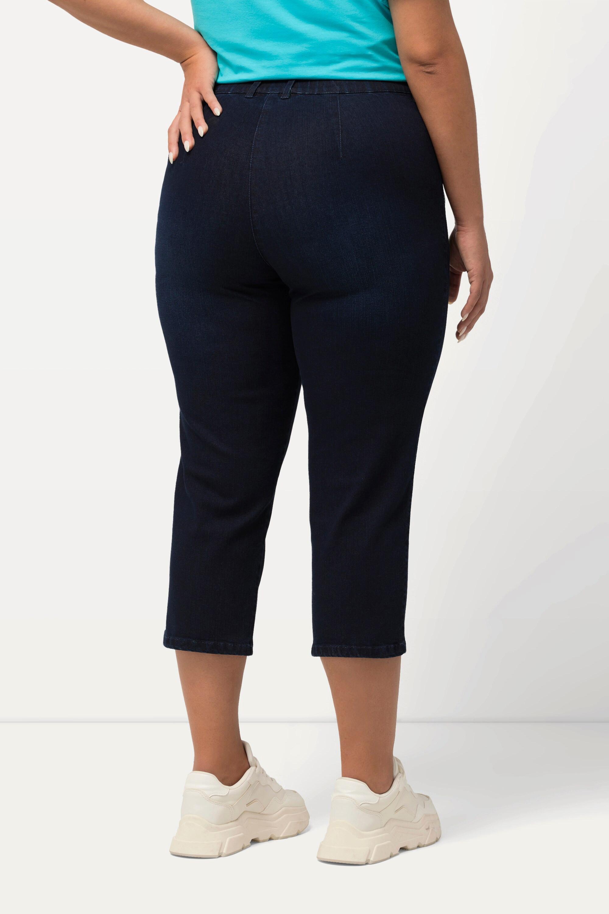 Ulla Popken Mony 7/8 Jeans Elastikbund Reissverschlusstaschen  