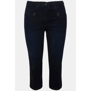 Ulla Popken Jeans Mony 7/8 Vita Elastica Tasche con Cerniera  