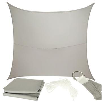 Voile d'ombrage de terrasse 4x3m carré gris