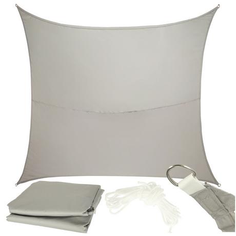Northio Voile d'ombrage de terrasse 4x3m carré gris  