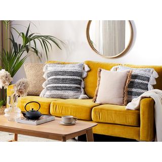 Beliani Coussin en Coton Boho ROCHEA  