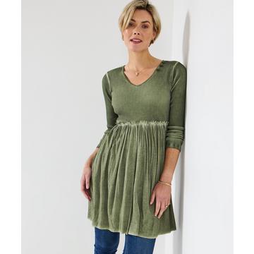 Grüne Jersey-Tunika