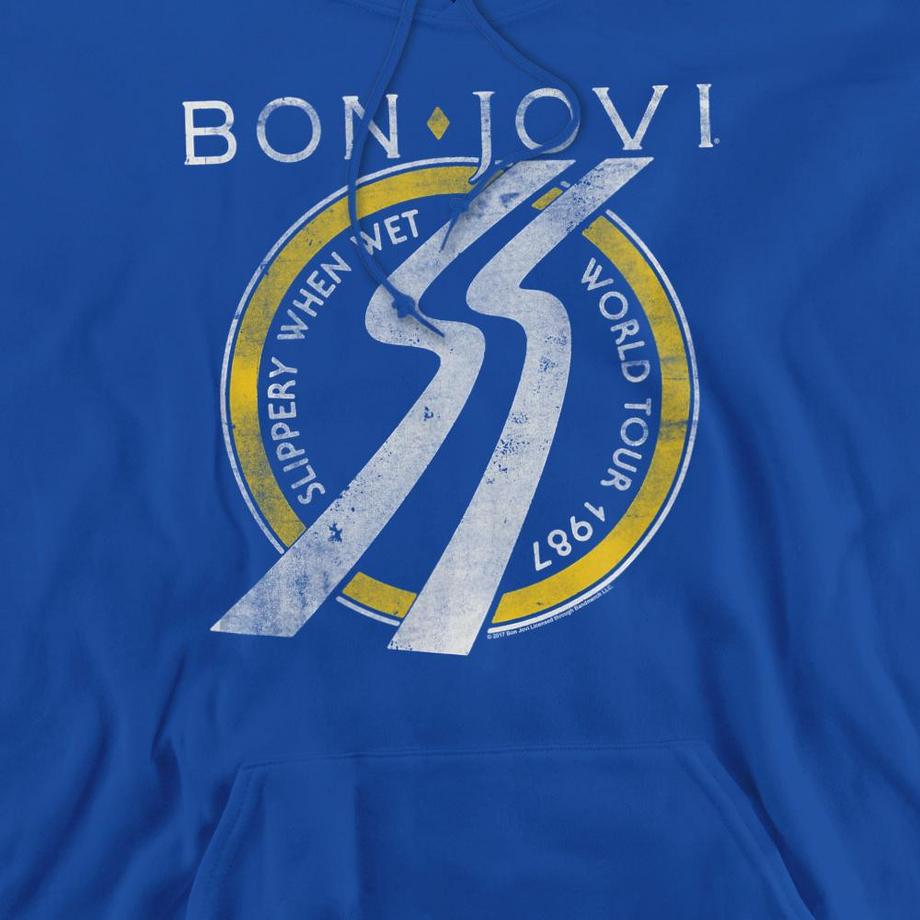 Bon Jovi  Sweat à capuche SLIPPERY WHEN WET WORLD TOUR 