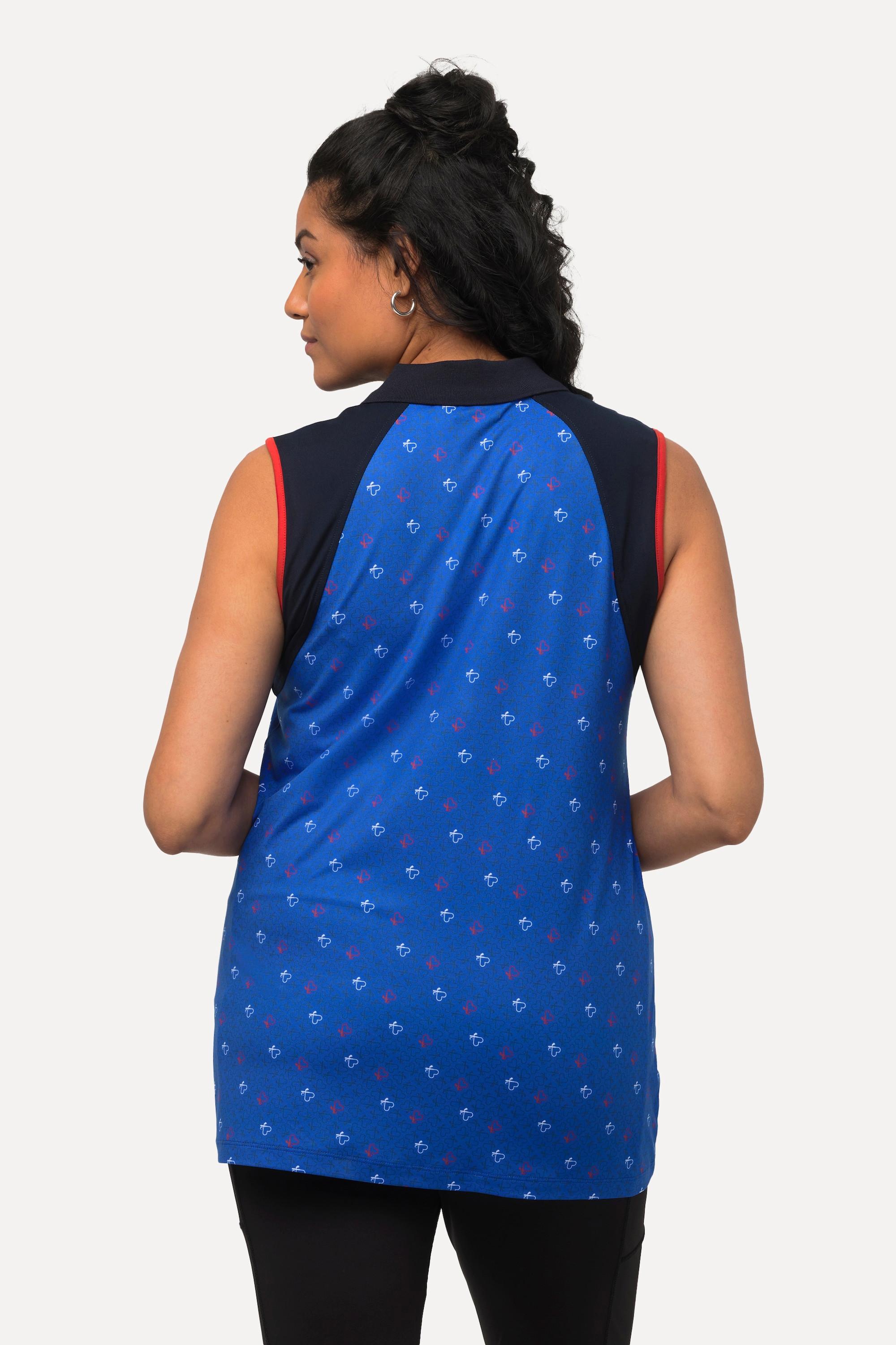 Ulla Popken Golfherz Slim ärmelloses schnelltrocknendes Polotop  