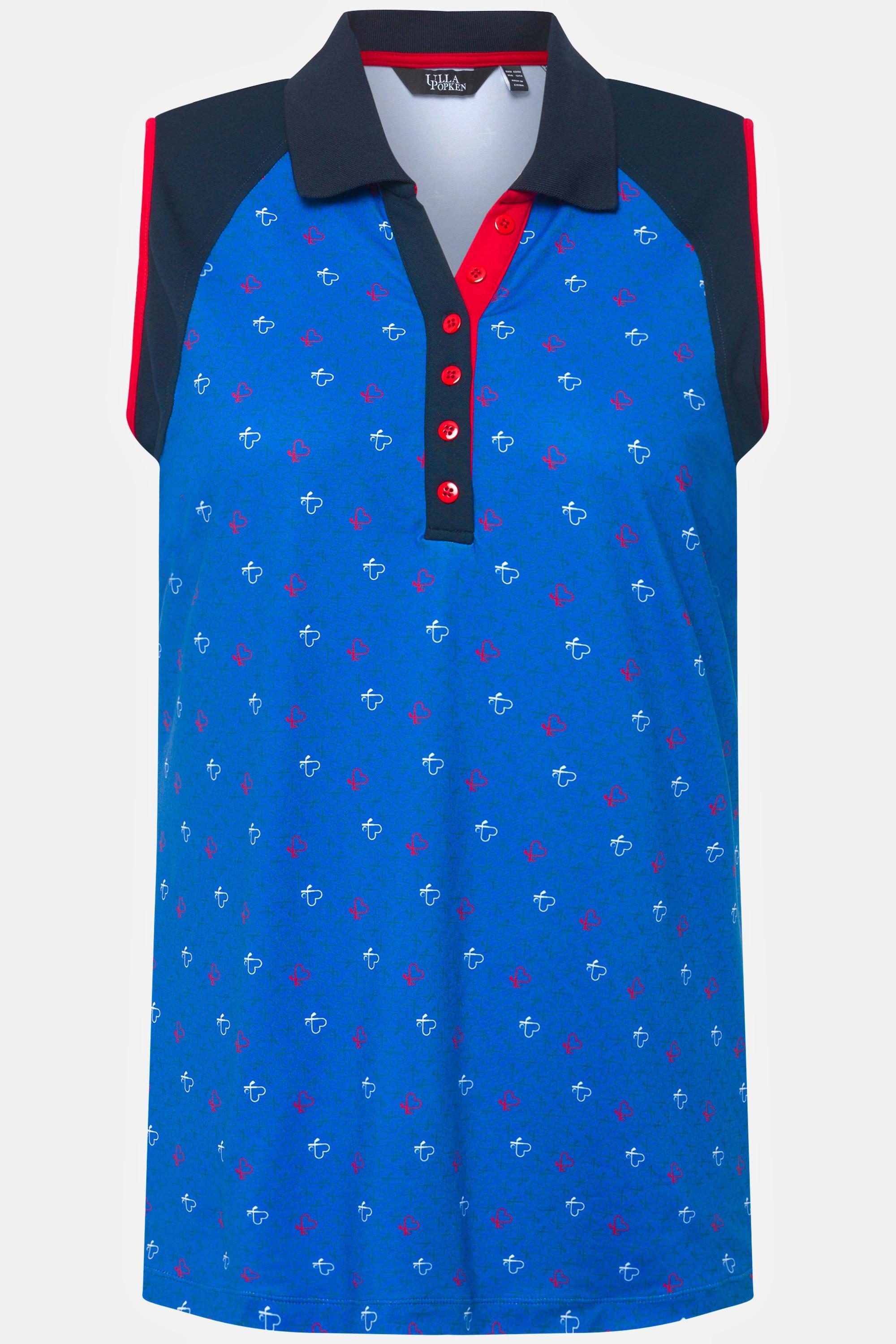 Ulla Popken Golfherz Slim ärmelloses schnelltrocknendes Polotop  