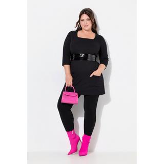 Ulla Popken  Longshirt, Taschen, A-Linie, Carree-Ausschnitt, 3/4-Arm 