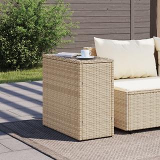 VidaXL Table d'appoint de jardin rotin synthétique  