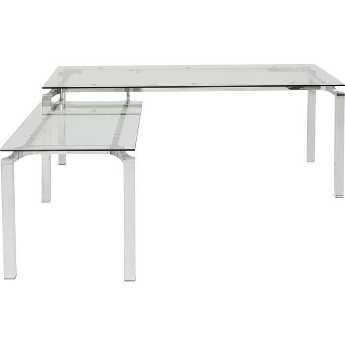 KARE Design Schreibtisch Lorenco Chrom Winkelcombi  